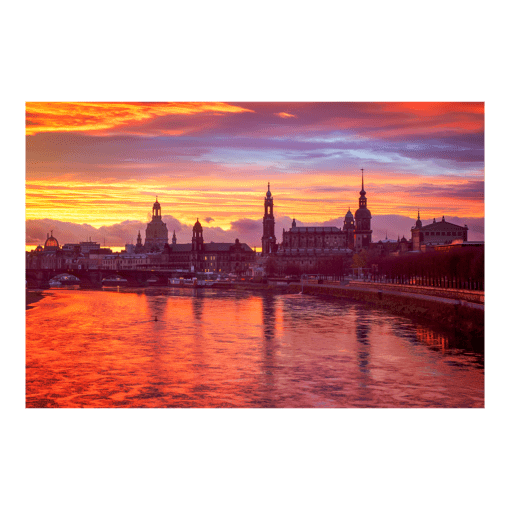 Poster (00455) Dresden Skyline Sonnenaufgang