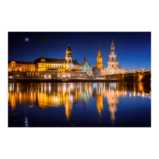 Poster (00459) Hofkirche zur Blauen Stunde