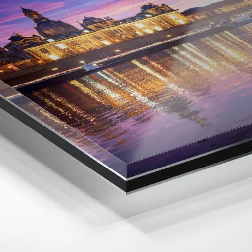 Acryl Board (00461) Dresden Skyline am Abend – Bild 2