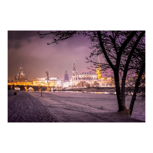 Acryl Board (00484) Dresden Skyline im Winter
