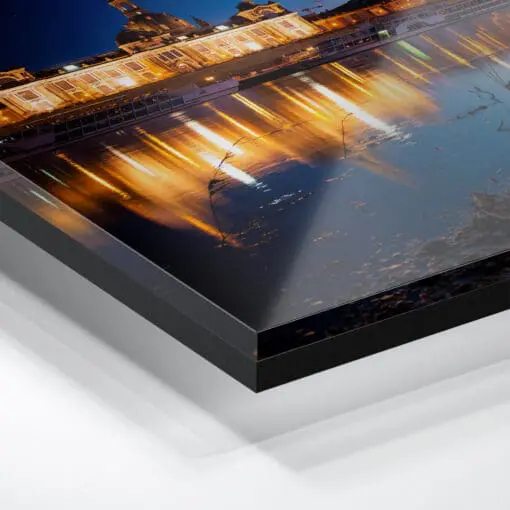 Acryl Board (00500) Dresden Skyline Tag zu Nacht – Bild 3
