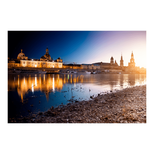 Fotoabzug (00500) Dresden Skyline Tag zu Nacht