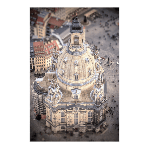 Leinwand (00510) Frauenkirche aus der Luft