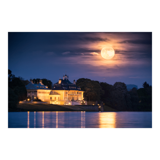 Fotoabzug (00515) Schloss Pillnitz im Mondschein
