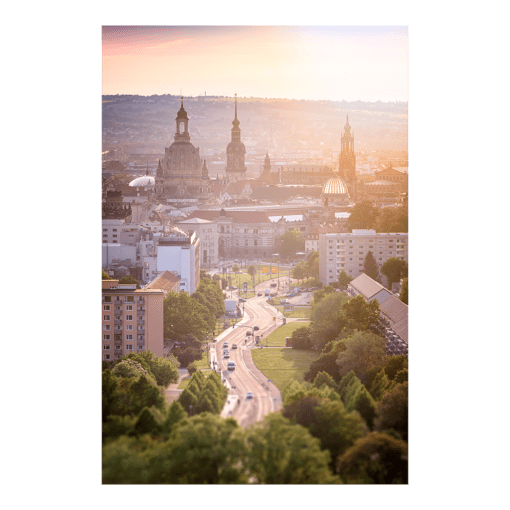 Fotoabzug (00519) Pillnitzer Strasse am Abend