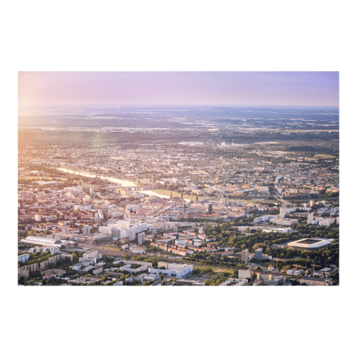 Alu-Dibond (00522) Dresden aus der Luft