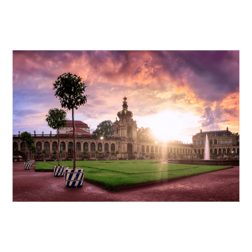 Alu-Dibond (00538) Dresdner Zwinger am Abend