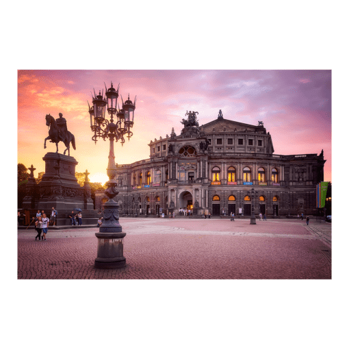 Leinwand (00550) Semperoper im Abendrot