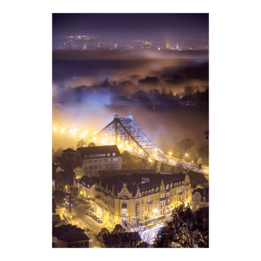 Poster (00573) Blaues Wunder im Nebelmeer
