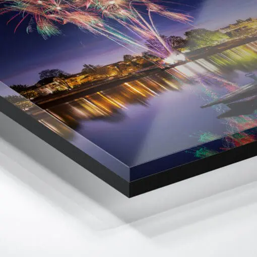 Acryl Board (00608) Feuerwerk am Blauen Wunder – Bild 3
