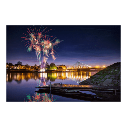 Acryl Board (00608) Feuerwerk am Blauen Wunder