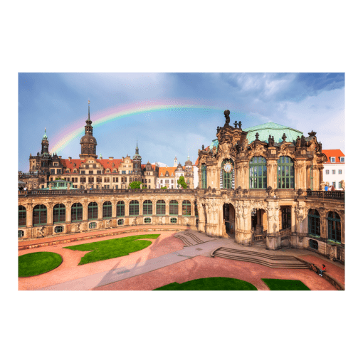 Leinwand (00623) Regenbogen über dem Glockenspielpavillon