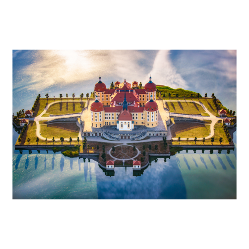 Fotoabzug (00631) Schloss Moritzburg aus der Luft