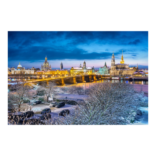 Fotoabzug (00658) Dresden Skyline im Winter