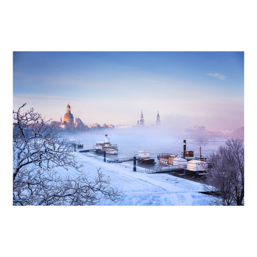 Leinwand (00660) eisiger Wintermorgen in Dresden