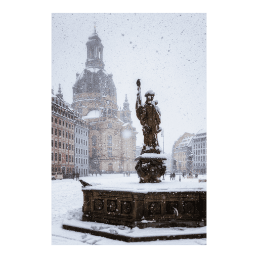 Acryl Board (00666) Friedensbrunnen bei Schneefall