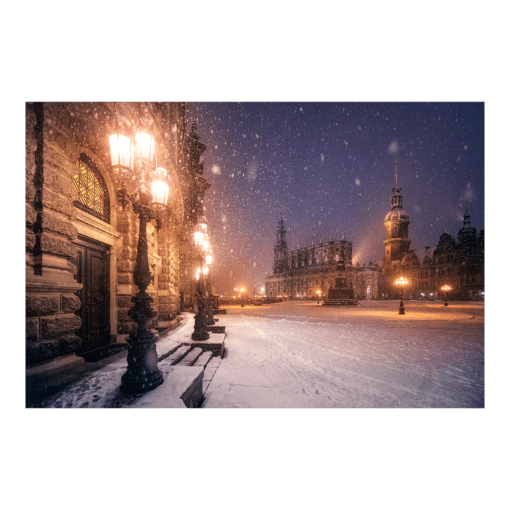 Poster (00668) Theaterplatz bei Schneefall