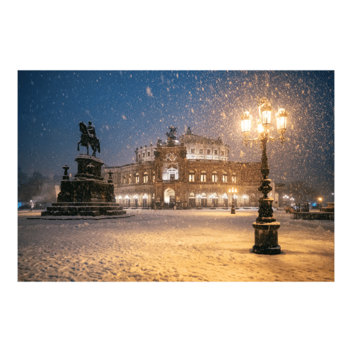 Alu-Dibond (00671) Theaterplatz im Winter
