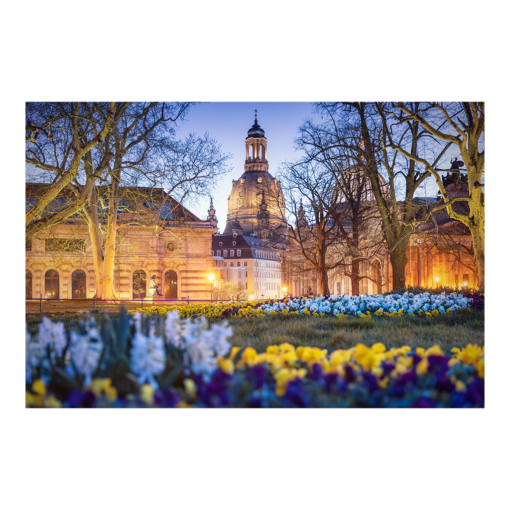 Leinwand (00685) Frauenkirche im Frühling