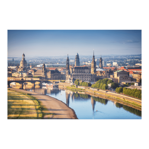 Poster (00688) Dresden Skyline aus der Luft