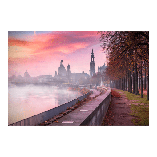 Poster (00749) Altstadt Dresden im Nebel