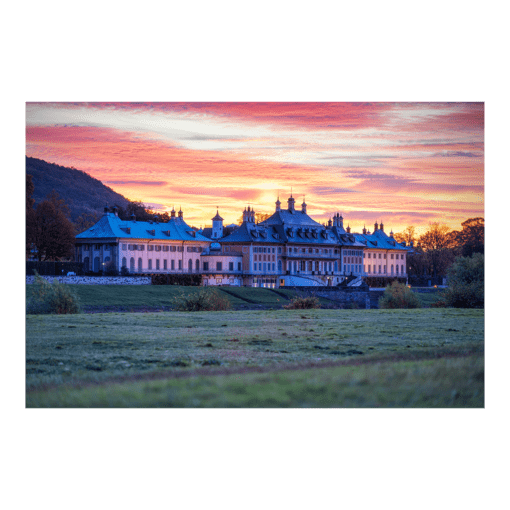 Poster (00761) Schloss Pillnitz im Morgenrot