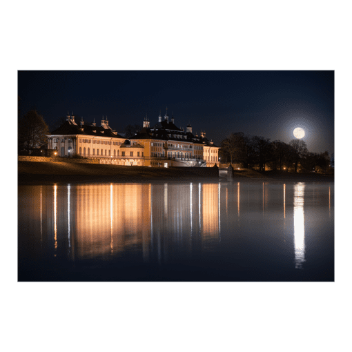 Acryl Board (00783) Schloss Pillnitz bei Nacht