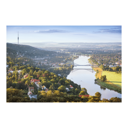 Acryl Board (00795) Elbtal mit Blauen Wunder