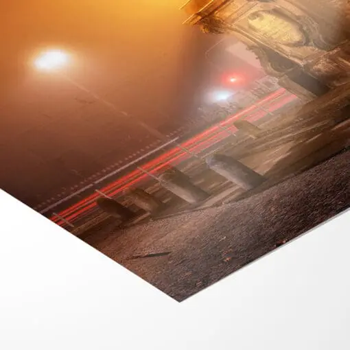 Fotoabzug (00796) Goldener Reiter im Nebel – Bild 3