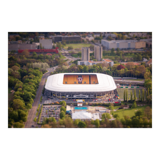 Fotoabzug (00804) Dynamo Stadion aus der Luft