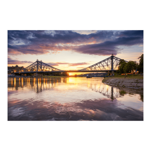 Acryl Board (00814) Blaues Wunder zum Sonnenuntergang