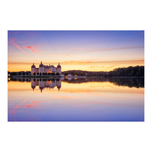 Fotoabzug (00843) Schloss Moritzburg im Abendrot