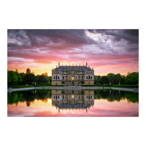 Leinwand (00860) Palais zum Sonnenuntergang