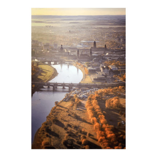 Alu-Dibond (00886) Dresden Aussicht im Herbst