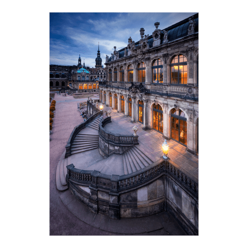 Alu-Dibond (00887) Dresdner Zwinger am Abend