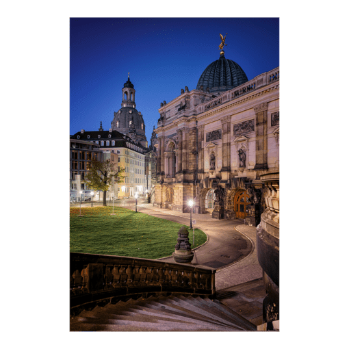 Fotoabzug (00891) Georg-Treu-Platz zur Blaue Stunde