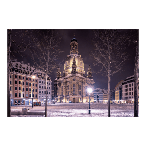 Leinwand (00901) Frauenkirche im Schnee