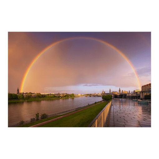 Poster (00931) Regenbogen über Dresden