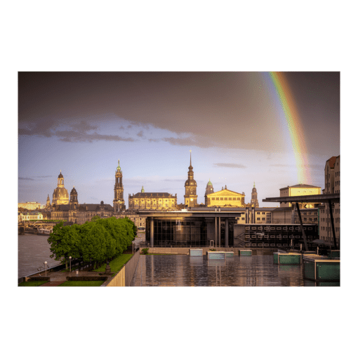 Leinwand (00951) Regenbogen über Dresden