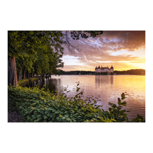 Acryl Board (00957) Schloss Moritzburg am Abend