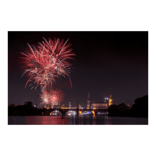 Leinwand (00978) Feuerwerk über Dresden