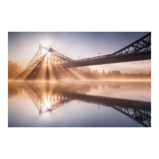 Fotoabzug (00987) Blaues Wunder im Nebel