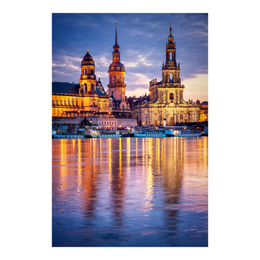 Leinwand (01003) Hofkirche am Abend