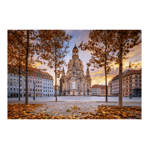 Leinwand (01021) Neumarkt Dresden im Herbst