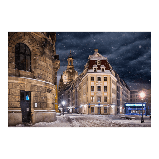 Leinwand (01024) Rampische Straße im Winter