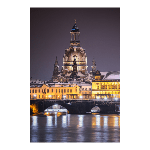 Fotoabzug (01032) Frauenkirche im Winter