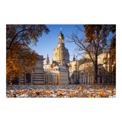 Alu-Dibond (01159) Frauenkirche im Herbst