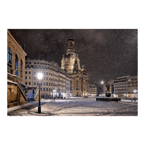 Poster (01165) Frauenkirche im Winter