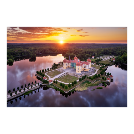 Fotoabzug (01251) Schloss Moritzburg Luftbild