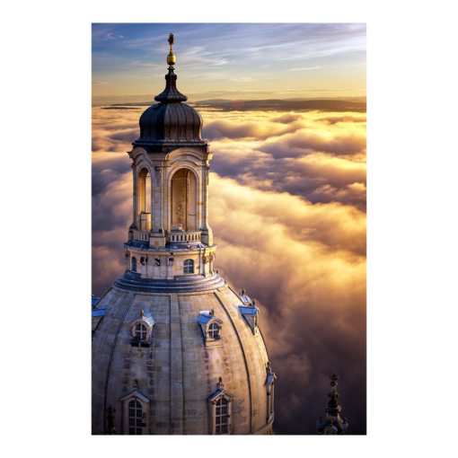 Fotoabzug (01260) Frauenkirche bei Nebel